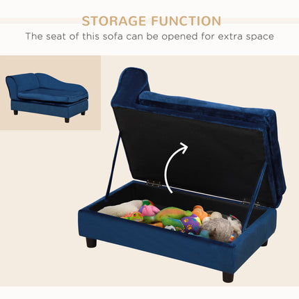 Pet Sofa Bed Couch with Storage, Pet Sofa for Cats and Small Dogs