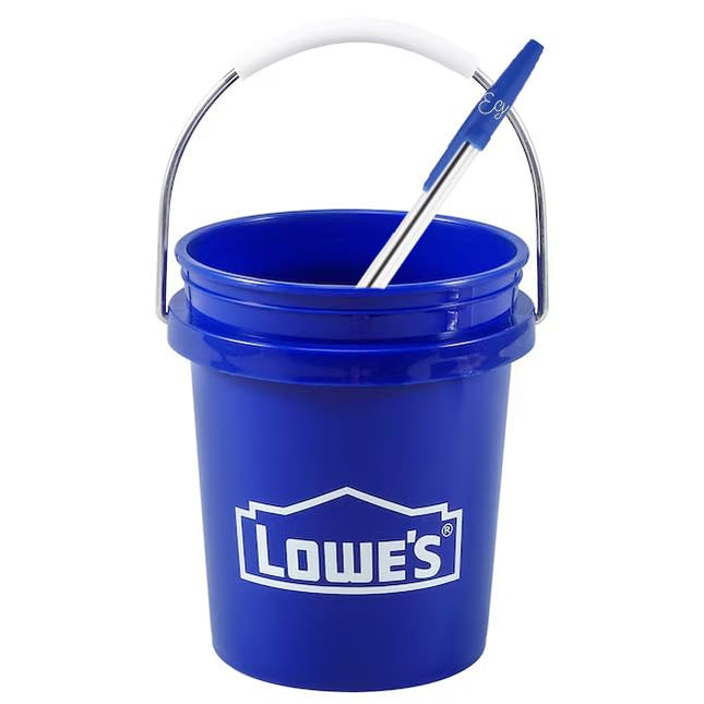 Blue Mini Bucket 0.4-Quart BPA-Free Food-Grade Polypropylene with Earth Garden Pen