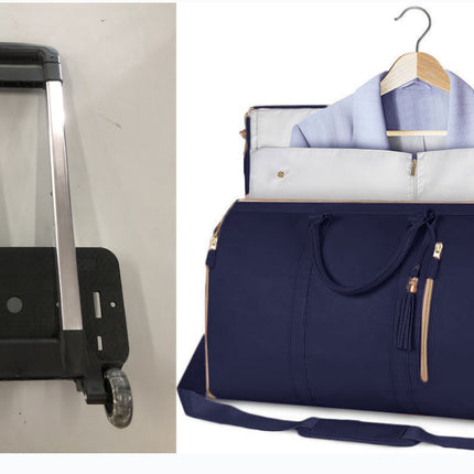 Large Capacity Trolley Travel Bag, Portable Folding Fitness Bag