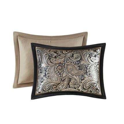 12 Piece Comforter Set With Cotton Bed Sheets Black Queen