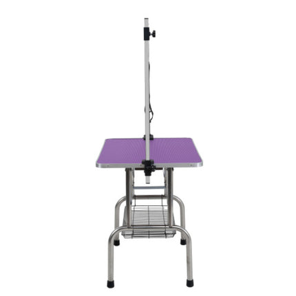 Dog Pet Grooming Table Stainless Steel Frame Rubber Pads