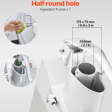 Food Processor Vegetable Chopper W/ 6 Blades Food-Grade Stainless Steel Blender