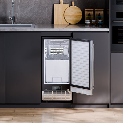 Undercounter Ice Maker 80 Lbs/Day Built-in Ice Maker Machine W/ Reversible Door