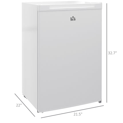Upright Freezer, 3 Cu Ft Small Freezer with Reversible Single Door, Adjustable Thermostat for Home, Apartment, White