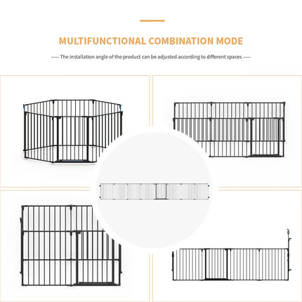 Heavy Duty Supermarket Shopping Basket Design Metal Storage Wholesale Black 8-piece Fence