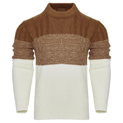 Men's Knitted Sweater Fashion Long-sleeved Pullover Tops Fall And Winter Clothing