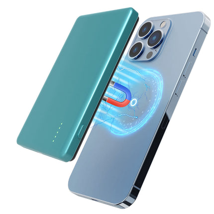 2 In 1 5000mAh 8MM Slim MagSafe Wireless Power Bank PD20W Magnetic Fast Charger Portable Phone Charger Fit For IOS Phone 15 14 13 12 Series And More