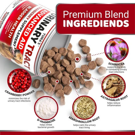 Dog UTI Treatment 170 Treats Cranberry Supplement For Dogs Bladder Control For Dogs