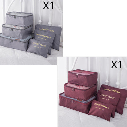 6 PCS Travel Storage Bag Set for Clothes Tidy Organizer