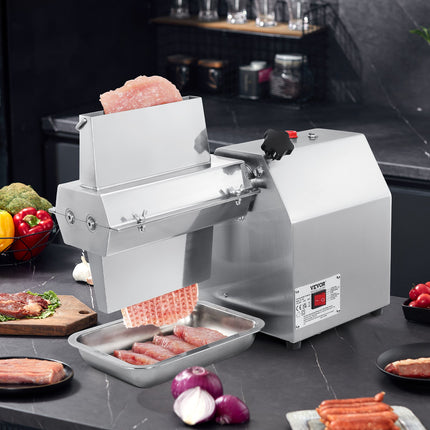 Commercial Meat Tenderizer, Heavy Duty 304 Stainless Steel Kitchen Tool With Meat Tong, Cleaning Brush, And Tray, 750W Electric Meat Tenderizer Machine For Beef, Turkey, Chicken, Pork, And Fish