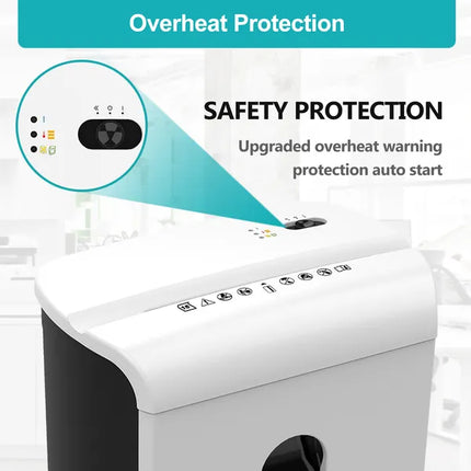 Woolsche Paper Shredder, P-4 Security Level,15-Sheet Cross Cut With 5.8-Gallon Pull Out Bin, Shred Paper And Credit Card/CD For Office Use