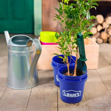 Blue Mini Bucket 0.4-Quart BPA-Free Food-Grade Polypropylene with Earth Garden Pen