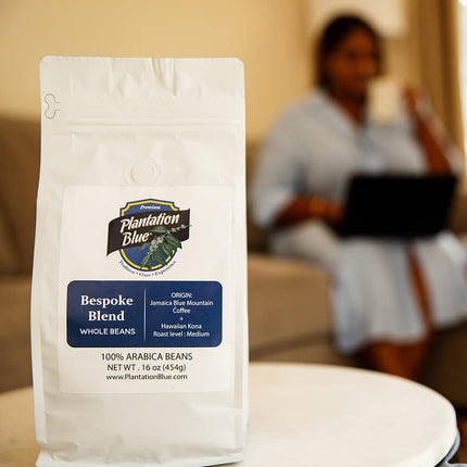 PREMIUM PLANTATION BLUE TRADITION CLASS EXPERIENCE 100% Blue Mountain Coffee Jamaica, Medium Roasted & Ground (8oz)