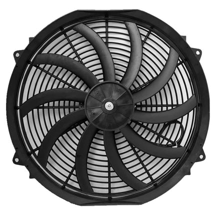 16 Inch Electric Radiator Cooling Fan 12V 120W 10 Blades Car Thermostat Kit With Mounting Kit