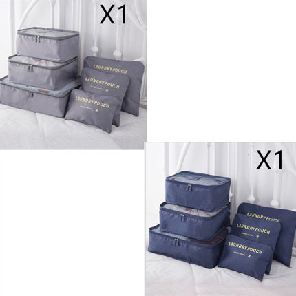 6 PCS Travel Storage Bag Set for Clothes Tidy Organizer