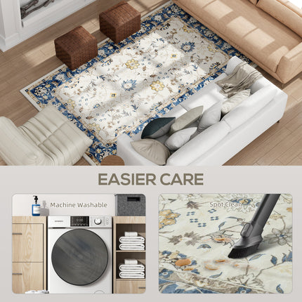 Machine Washable Area Rug 4x6