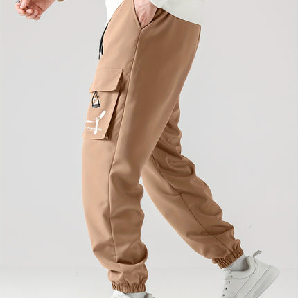 Straight Ankle Tied Wear-resistant Overalls Casual Pants