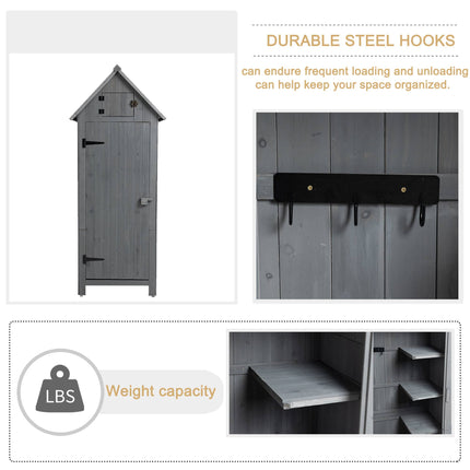 Outdoor Storage Cabinet Tool Shed Wooden Garden Shed