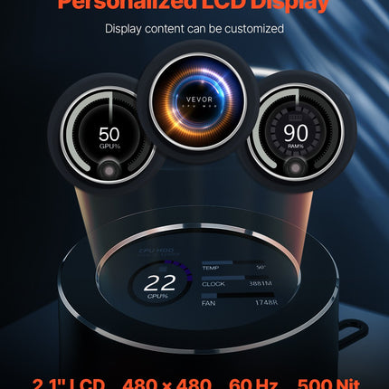CPU Liquid Cooler AIO CPU Water Cooler With 3 PWN Fans(120 Mm) Intel AMD