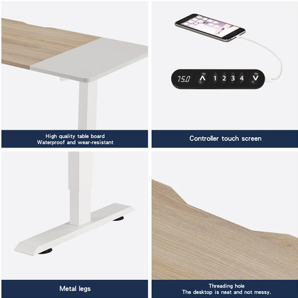 Electric Standing Desk Height Adjustable Desk For Home And Office Computer Table Gaming Desk Modern Luxiury Table 55  Lift-up Desk