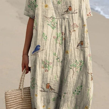 Women's Comfortable Loose Printed Long Dress