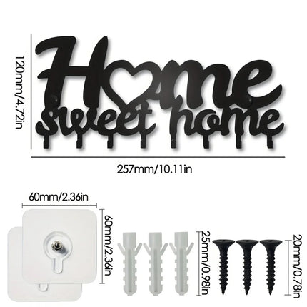 Sleek Adhesive Key Holder - Metal Key Holder Wall Mount W Contemporary Design