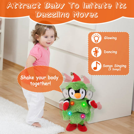 1Pc Penguin Or Elk Or Snowman Electric Dancing Singing Plush Toy Twisting Snowman Toy Talking Interactive Mimicking Funny Songs Wiggly Dance Kid Christmas Gift