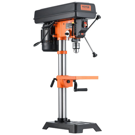 10'' 5-Speed Benchtop Drill Press Cast Iron Drill Press 3.2A 610-2800RPM
