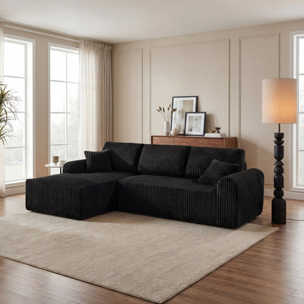 109 Cloud Modular Sectional Sofa Couch With L-Shape Chaise,Modern Minimalist Upholstered Couches For Living Room Bedroom,Deep Seat Corner Couch,No Assembly Required