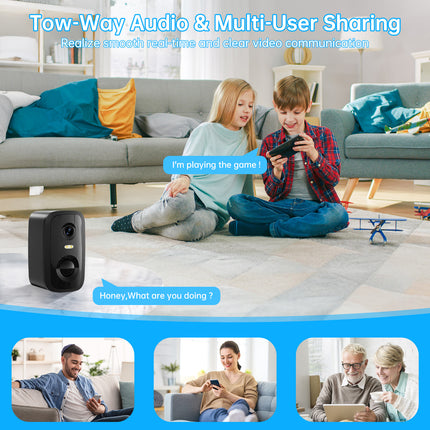 Low Power Security Camera CL30 Outdoor Security Cameras Motion Detected Easy To Set Up Wireless Battery Camera With Solar Panel