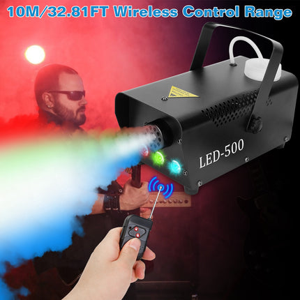 1Pc 400W Fog Machine RGB LED Party Club DJ Fogger Rapid Heating Remote Control Wedding Stage Smoke Machine