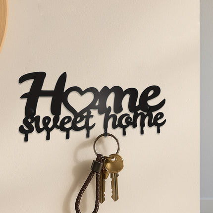 Sleek Adhesive Key Holder - Metal Key Holder Wall Mount W Contemporary Design