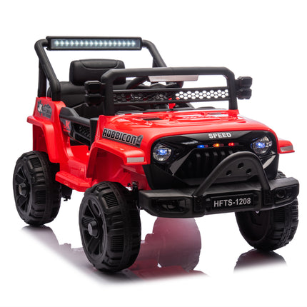 12V Kids Ride On Electric Truck Car WParents Control,2WD,Four-wheel Suspension,Early Education Function,Adjustable Volume,USB,MP3,Bluetooth,Microphone Jack,Power Display,LED Lights For Kids Aged 1-4.