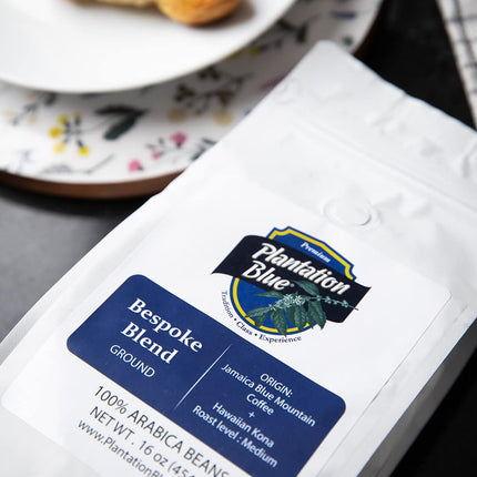 PREMIUM PLANTATION BLUE TRADITION CLASS EXPERIENCE 100% Blue Mountain Coffee Jamaica, Medium Roasted & Ground (8oz)