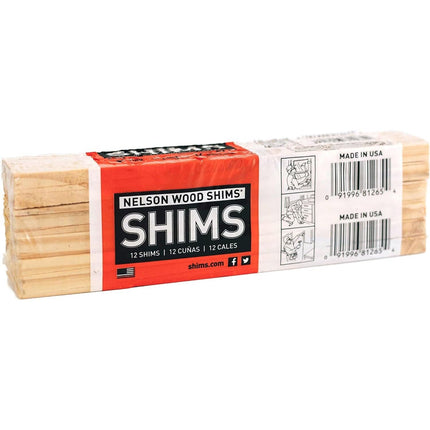 Nelson Wood Shims - DIY Bundle Wood Shims 8-Inch Shims, High Performance Natural Wood, 100% Kiln Dried