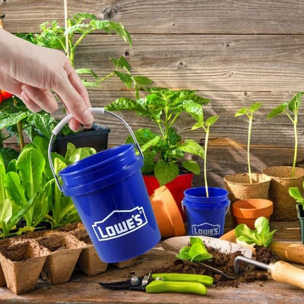 Blue Mini Bucket 0.4-Quart BPA-Free Food-Grade Polypropylene with Earth Garden Pen
