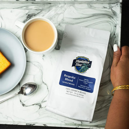 PREMIUM PLANTATION BLUE TRADITION CLASS EXPERIENCE 100% Blue Mountain Coffee Jamaica, Medium Roasted & Ground (8oz)