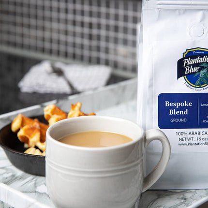 PREMIUM PLANTATION BLUE TRADITION CLASS EXPERIENCE 100% Blue Mountain Coffee Jamaica, Medium Roasted & Ground (8oz)