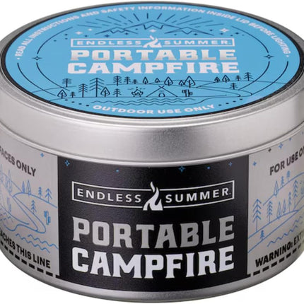 Endless Summer Portable Fire Pit - Compact Campfire with 3+ Hours Burn Time, No Embers, No Wood - Reusable and Easy to Light for Smores, Picnics, Camping, and Parties