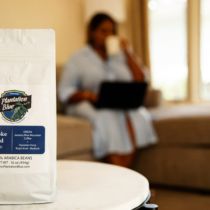 PREMIUM PLANTATION BLUE TRADITION CLASS EXPERIENCE 100% Blue Mountain Coffee Jamaica, Medium Roasted & Ground (8oz)
