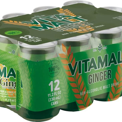 Vitamalt Classic, Non-Alcoholic Malt Drink, 11.2 Oz Can (Pack of 12)