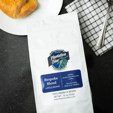PREMIUM PLANTATION BLUE TRADITION CLASS EXPERIENCE 100% Blue Mountain Coffee Jamaica, Medium Roasted & Ground (8oz)