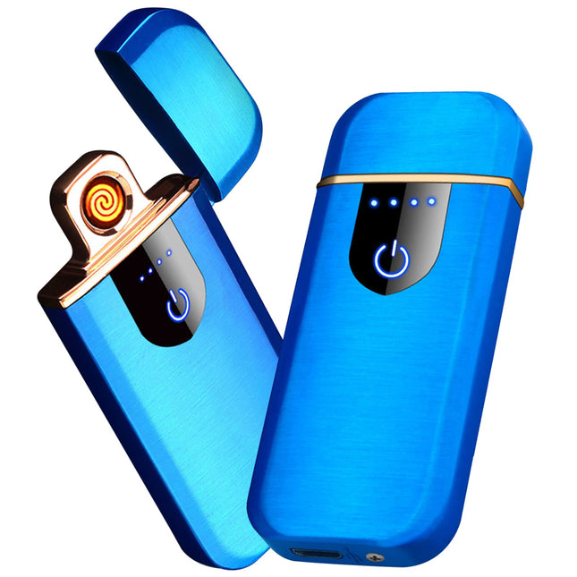 Smart Electric Lighter - Mini USB Rechargeable, Touch Double-Sided Ignition, Windproof, Flameless, Lightweight Plasma Lighter with Battery Indicator