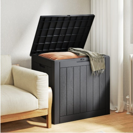 Deck Box With 31 Gallon Capacity, Weatherproof Resin Lockable Outdoor Storage For Secure Package Deliveries And Indoor Storage In Garden Or Patio