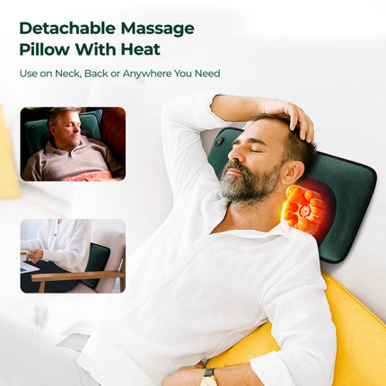 Foldable  Portable Neck Massage Pillow Heat Therapy Multi-Mode Remote Control, Shoulder  Neck Relaxation Device Multifunctional Massager Cervical Pillow For Sleep Nec