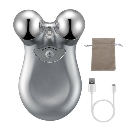 1Pc Micro-current Face Massager Rechargeable Face Neck Roller Intelligent Facial Massager With 5 Gears For Skin Tightening Skin Lifting Wrinkle Reducing