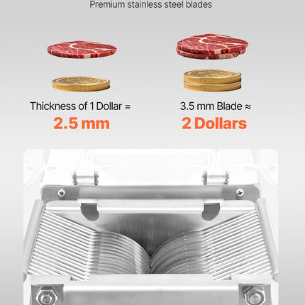 Electric Meat Cutter Machine 550W Commercial Meat Slicer For Kitchen Restaurant