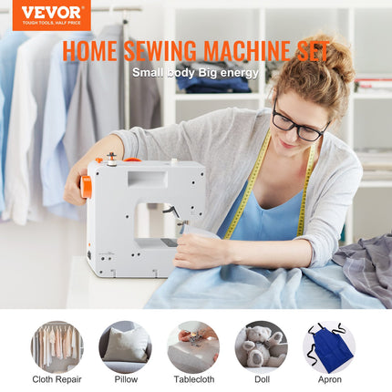 Sewing Machine, Portable Sewing Machine For Beginners With 38 Built-in Stitches & Reverse Sewing, Dual Speed Sewing Machine With Extension Table Foot Pedal, Accessory Kit Family Home Travel