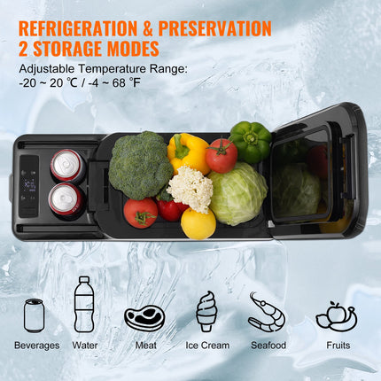 Portable Car Refrigerator Freezer Compressor 15 L Single Zone For Car Home