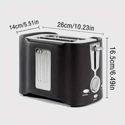 2 Slice Toaster, Quick & Even Results Every Time, Wide Slots Fit Any Size Bread Drop-Down Crumb Tray For Easy Clean Up, Stainless